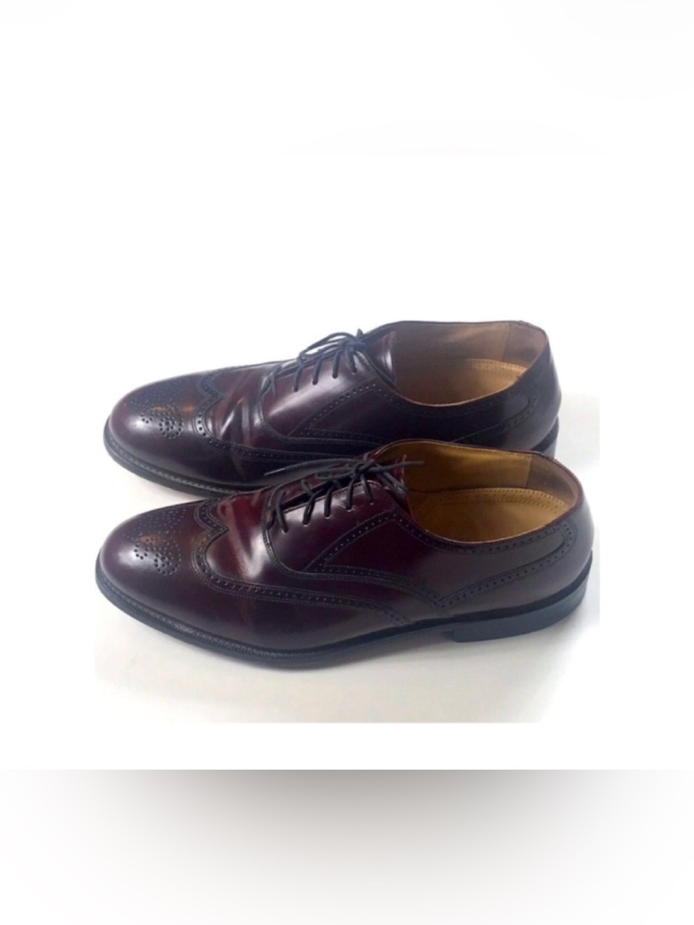 Stafford Executive Classic Burgundy Brown Leather Men's Dress Shoes Size 11.5